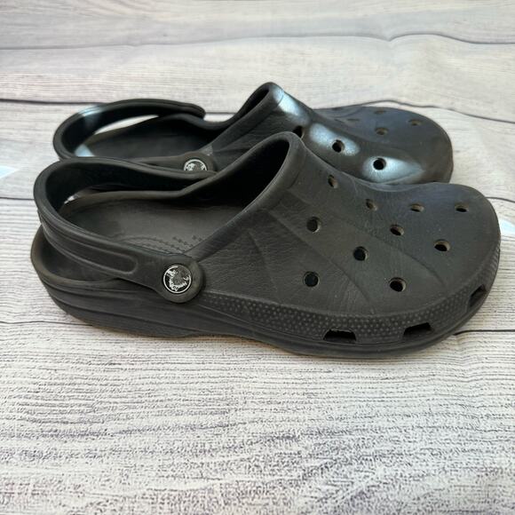 Crocs Ralen Lined Black Slide on Clogs Men Size 7 Women Size 9 - Picture 4 of 7